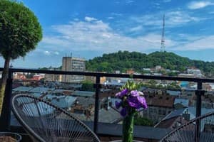 Апарт-отель Amsterdam Lviv Apartments. Стандарт 4-местный с террасой 12